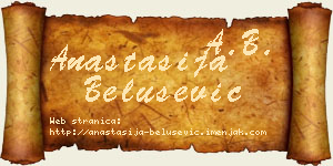 Anastasija Belušević vizit kartica